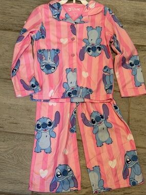Disney Pink & Blue Lilo & Stitch Kids Pajama Set